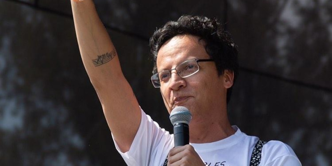 El standupero, durante el festival Vive Latino 2020.