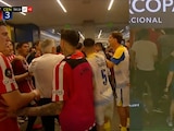 Jugadores de Rosario Central y Estudiantes de La Plata se pelearon en el túnel.