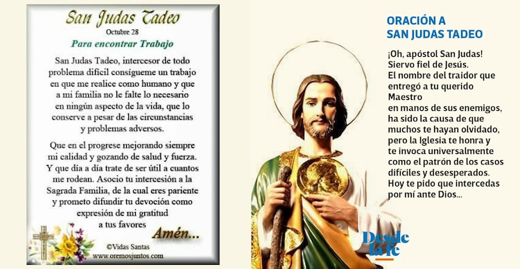 Oraciones para San Judas Tadeo