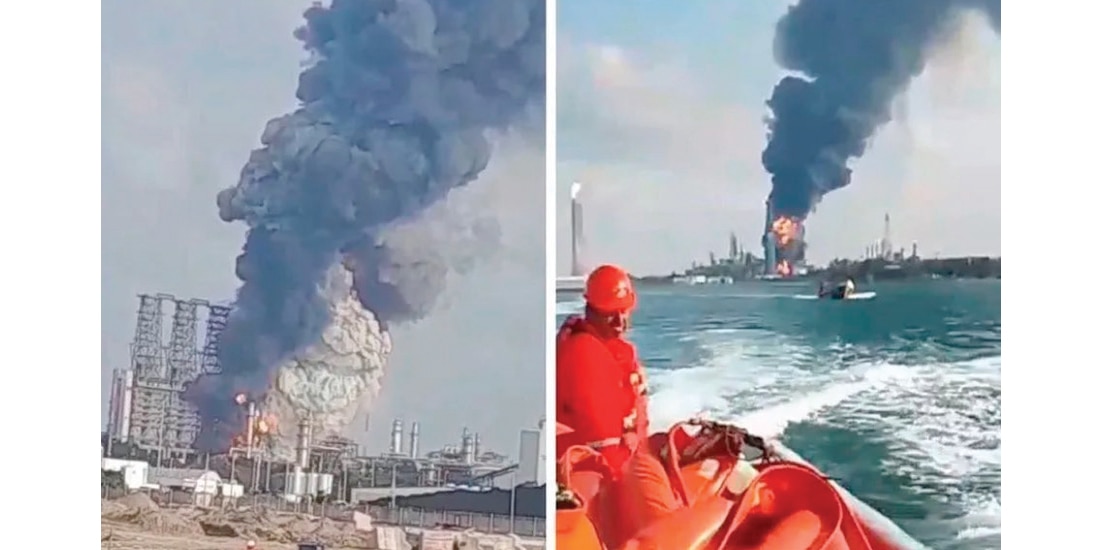 IMÁGENES del incendio registrado el pasado jueves, en Tabasco.