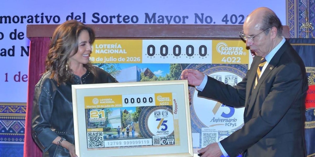 Lotería Nacional celebra 75 años FCPyS UNAM con billete conmemorativo.