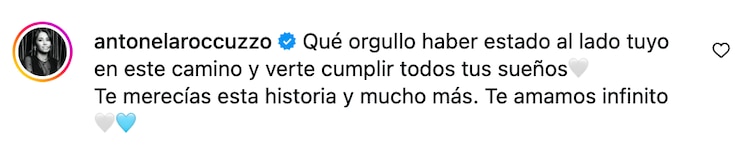El mensaje que Antonela Roccuzzo le dedicó a Lionel Messi en Instagram, tras el anuncio de su retiro de la Selección Argentina.