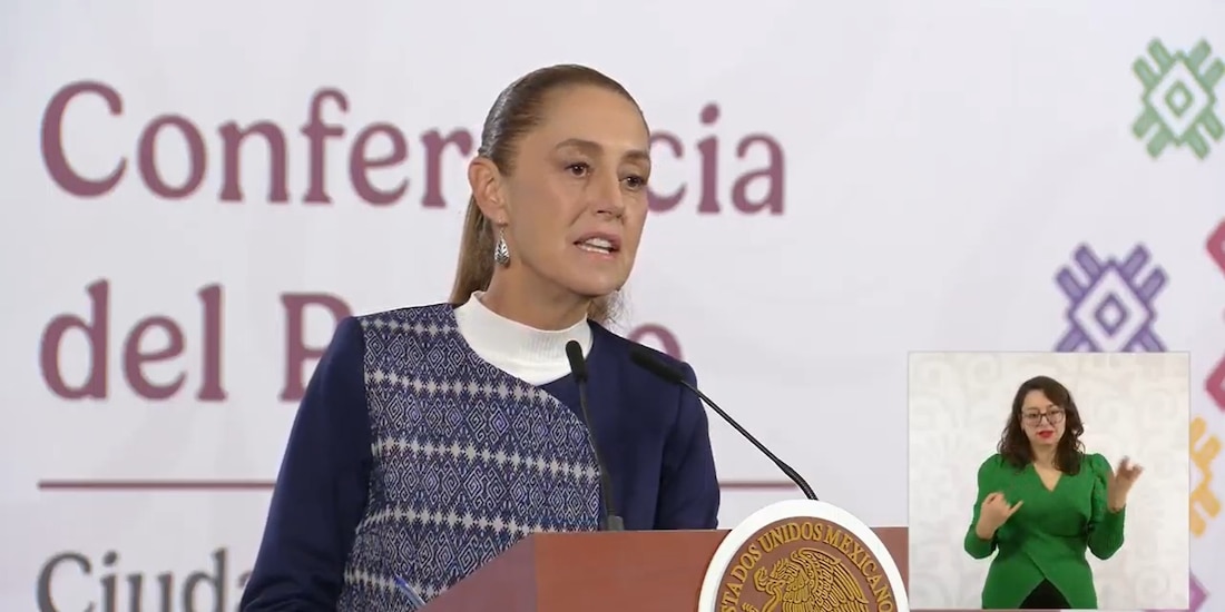 La Presidenta Claudia Sheinbaum en Palacio Nacional.