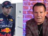 Julio César Chávez su subió a un carro con Checo Pérez, piloto de la Fórmula.