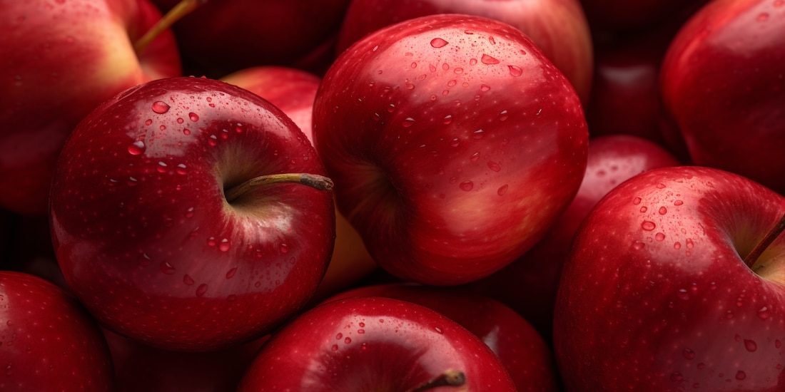 Manzana roja en imagen de archivo