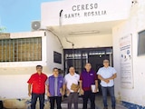 PERSONAL de Defensoría Pública, en el penal de Santa Rosalía, Mulegé, el 8 de julio.