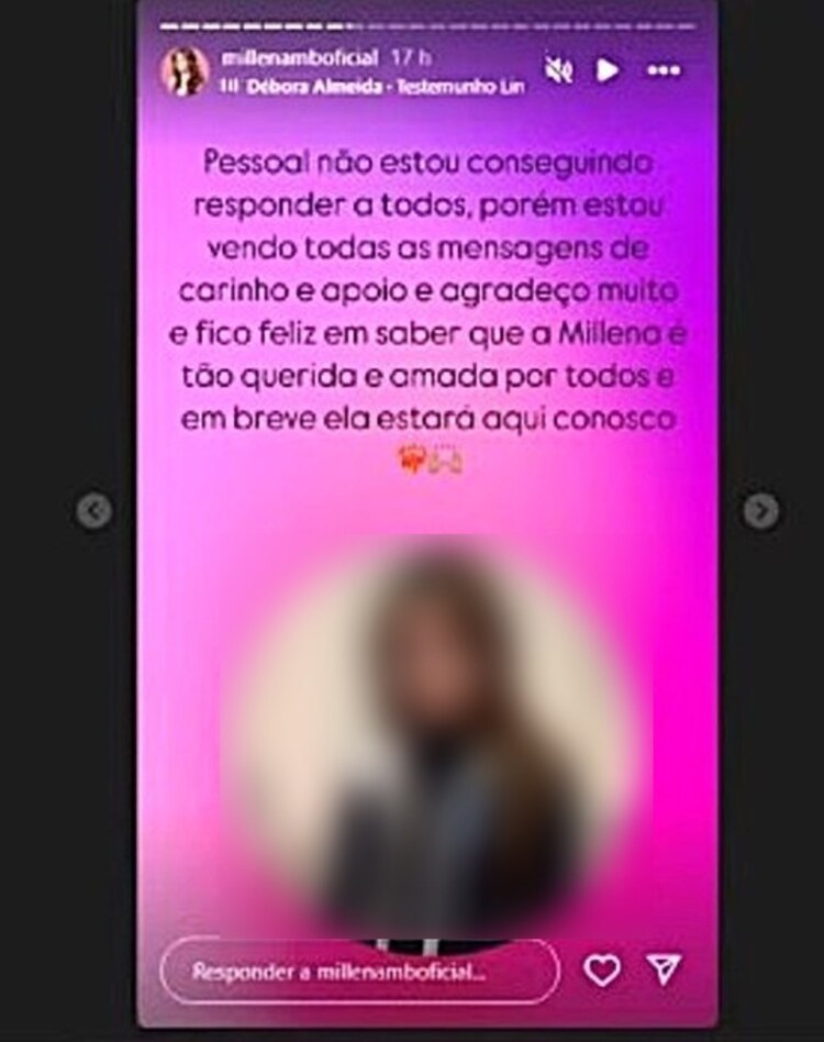 Así se despidió la mamá de Milena Brandao de su hija