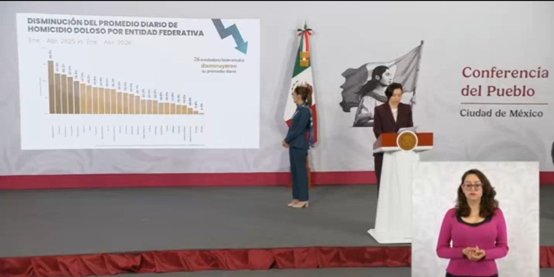 La titular del Secretariado Ejecutivo del Sistema Nacional de Seguridad Pública), Marcela Figueroa, al dar las cifras.