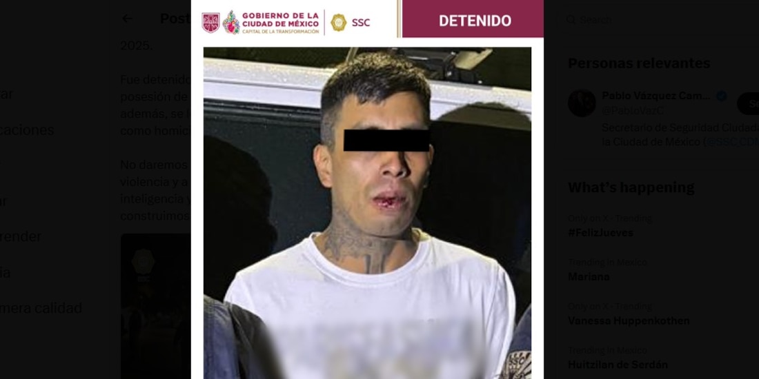 El detenido por las autoridades.