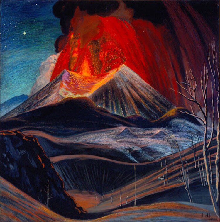 “Erupción del Paricutín” de Dr. Atl.