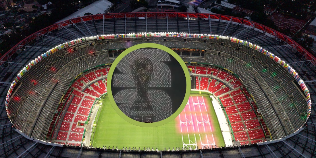 Se filtraron videos de un show de drones que habría en el Estadio Azteca en la inauguración del Mundial 2026.