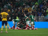 Selección mexicana en el partido de México vs Ecuador