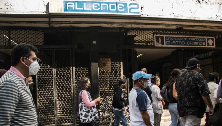 Aspecto de la estación Allende del Metro CDMX.
