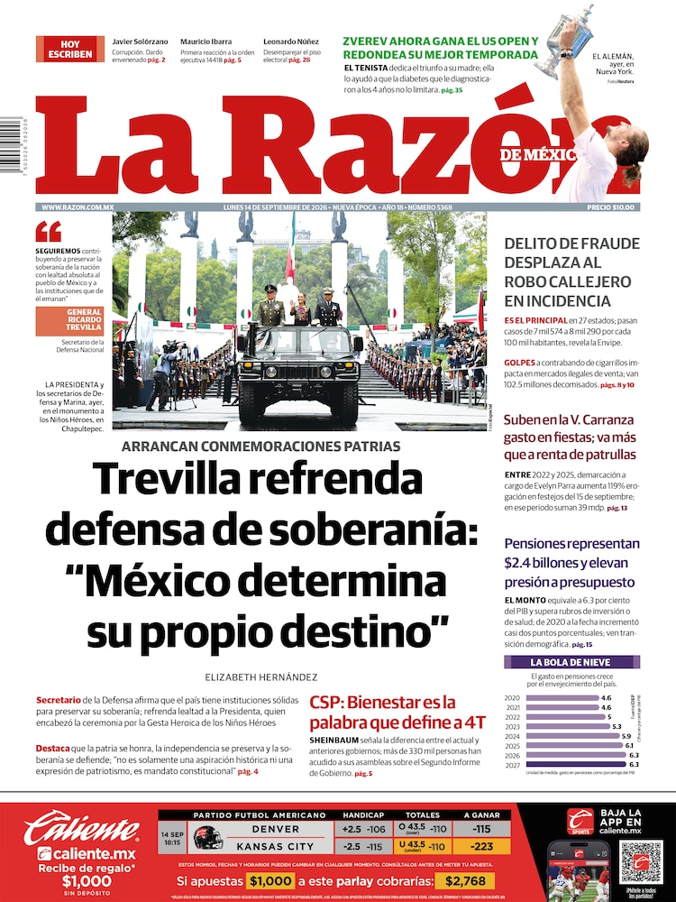 La Razón 14 Septiembre 2026