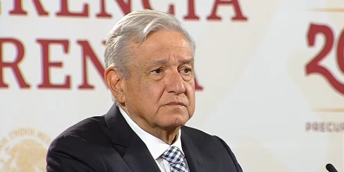 Presidente Andrés Manuel López Obrador, durante rueda de prensa matutina.