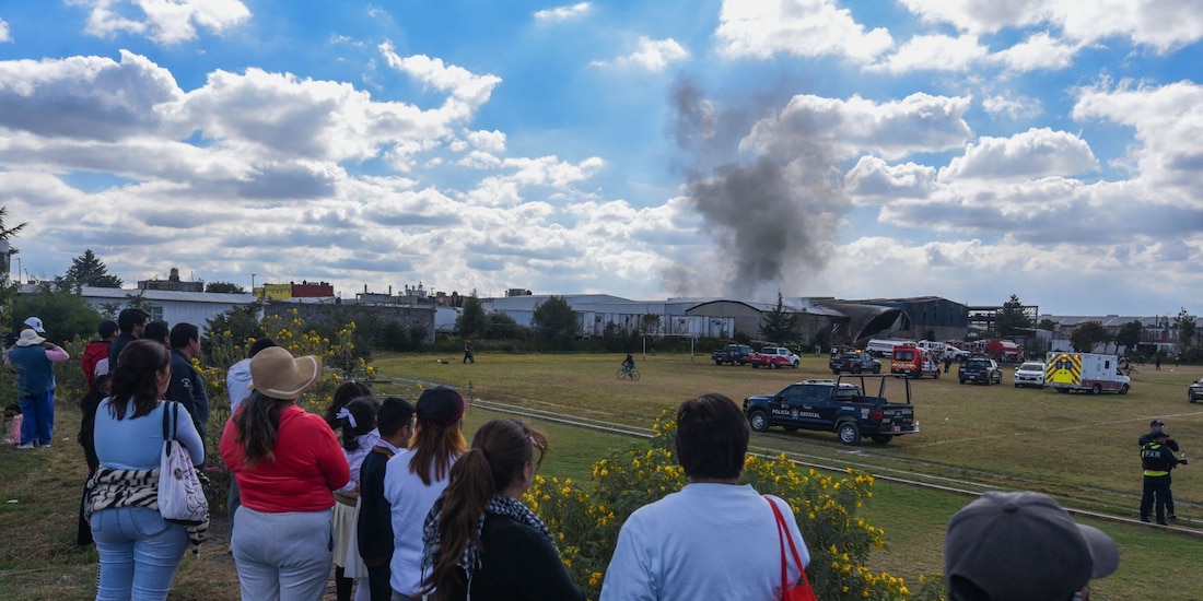 La zona en donde se desplomó una aeronave en Toluca