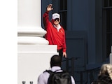 El presidente Donald Trump, el domingo, al llegar a la Casa Blanca.