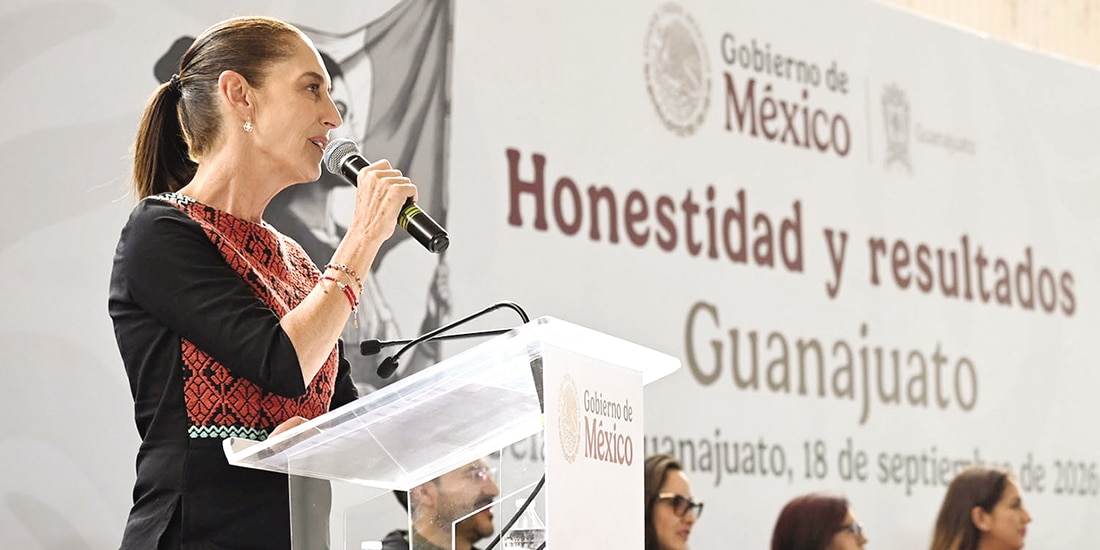 La mandataria, ayer, al presentar su informe Honestidad y Resultados en Guanajuato.