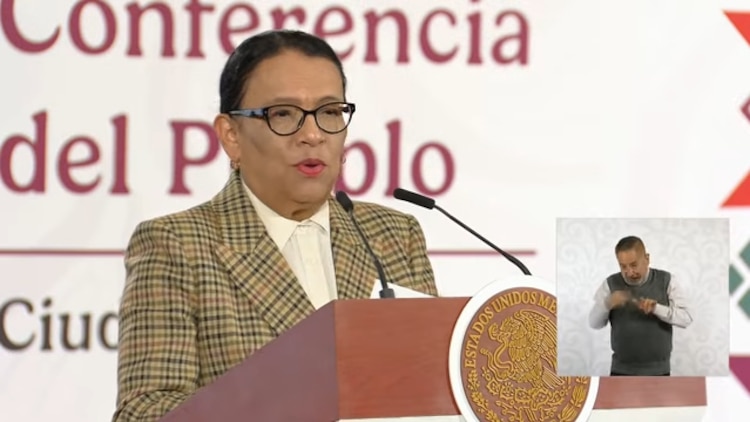 Rosa Icela Rodríguez, en la Conferencia del Pueblo, presentó cronología de los hechos, desde la detención de Ovidio Guzmán hasta la donación del avión al museo.