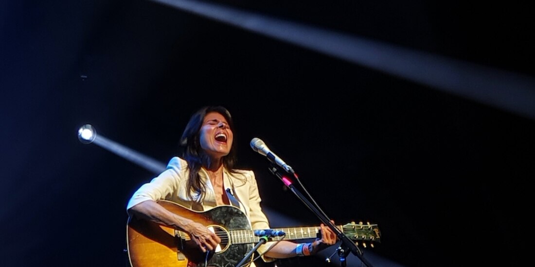 Ely Guerra, la noche del sábado en el Pepsi Center, de la CDMX.