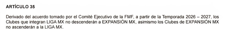 El Artículo 35 que habla sobre el ascenso y descenso.