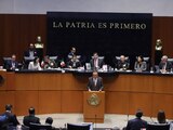 El senador Germán Martínez, del Grupo Plural, ayer.