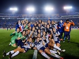 Jugadoras de Rayadas celebran el título de la Liga MX Femenil