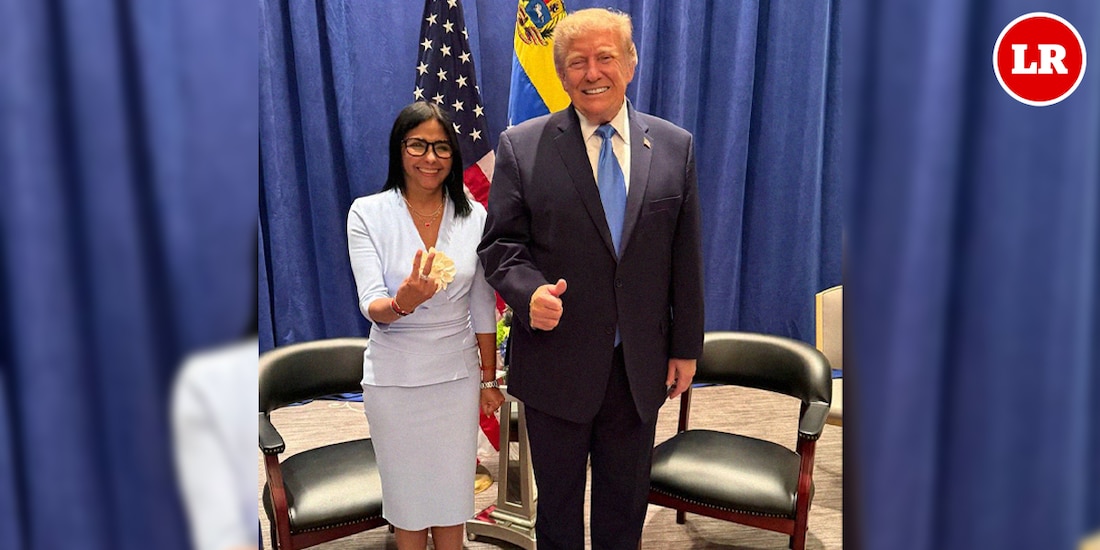 La presidenta interina de Venezuela, Delcy Rodríguez, se reunió este martes con Donald Trump.