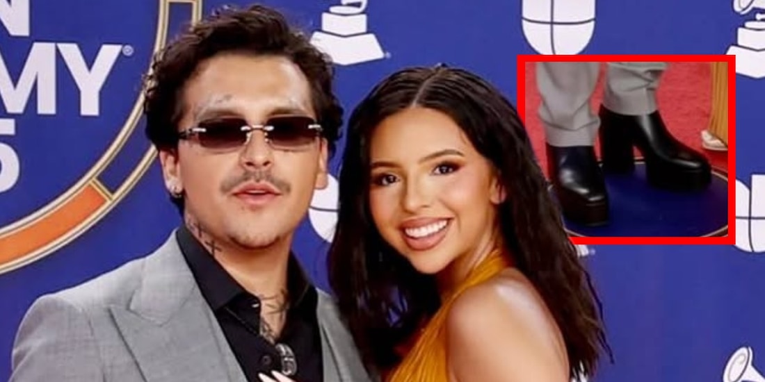 ¿Christian Nodal llevó zapatos enormes a los Latin Grammy 2025?