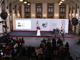 Conferencia en Palacio Nacional.