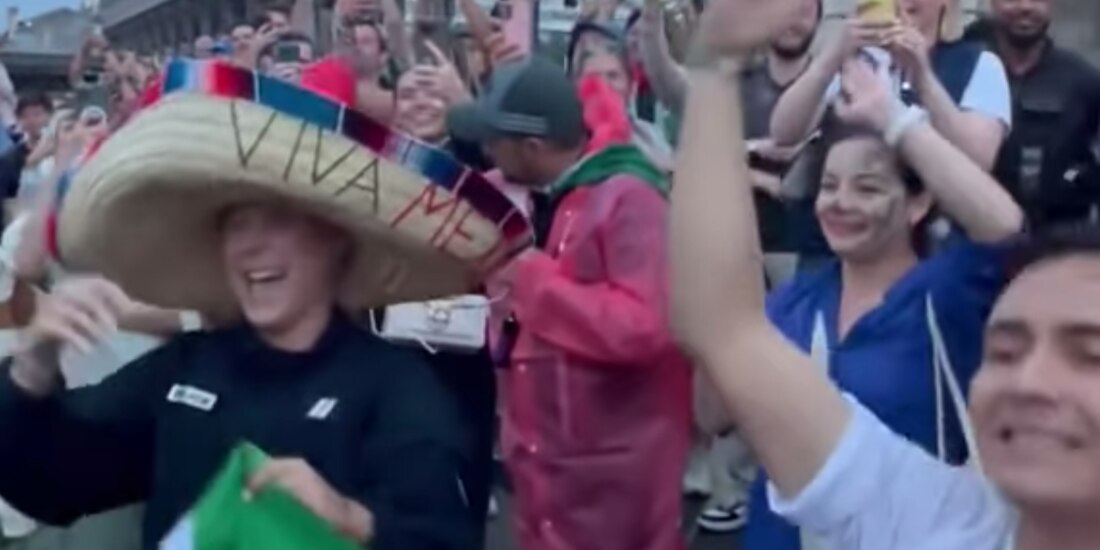 La policía de París formó parte de la "fiesta" de los mexicanos en los Juegos Oímpicos,