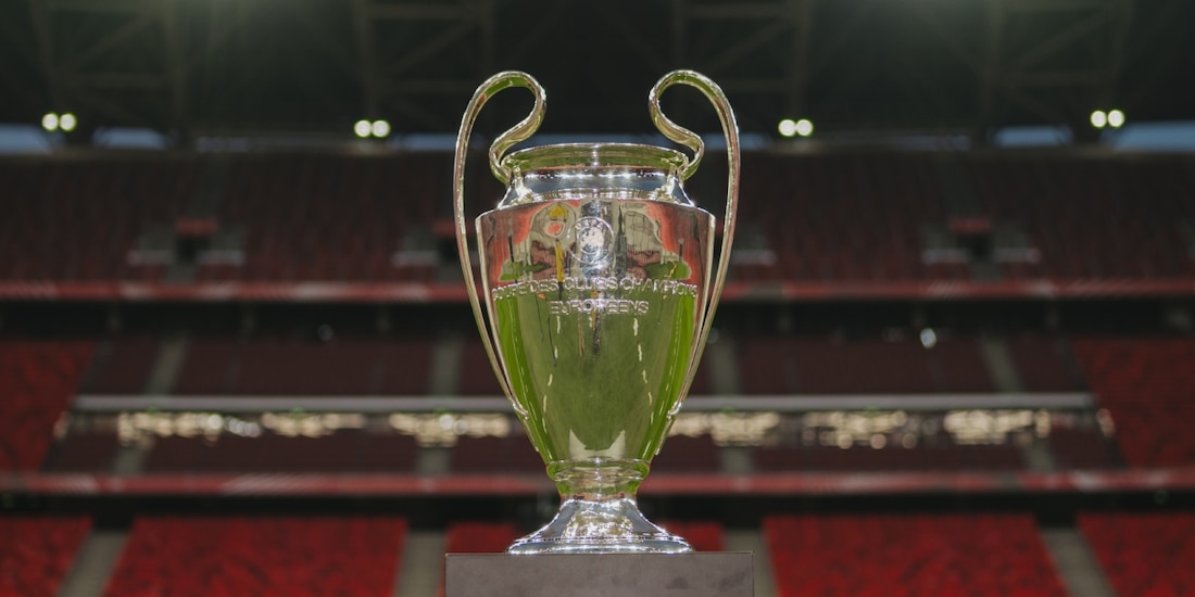El trofeo de ganador de la Champions League