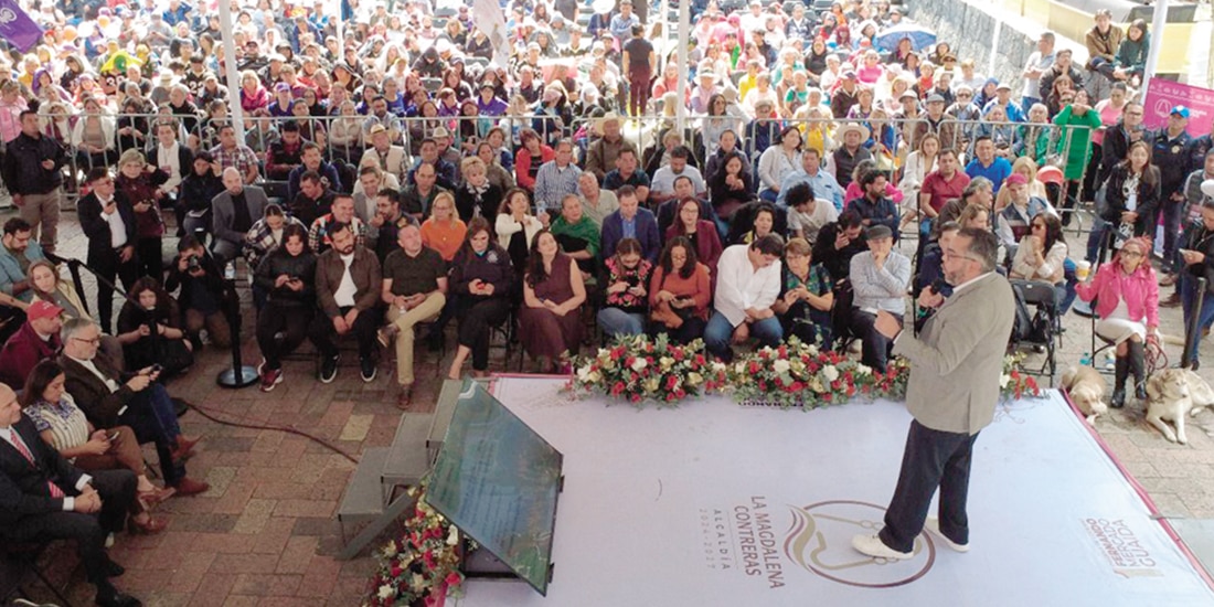 Fernando Mercado rinde su Informe ante vecinos, el sábado.