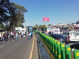 Así se ve el bloqueo en la México-Cuernavaca, a la altura de Topilejo.