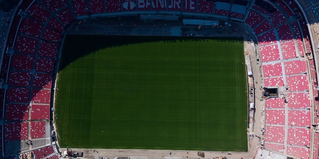 La cancha del Estadio Azteca