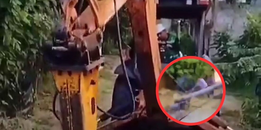 Santos Tavares derriba poste de luz en obra pública