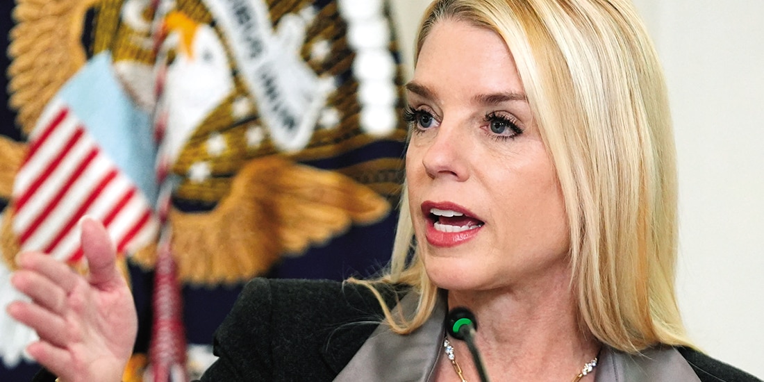 La fiscal general de Estados Unidos, Pam Bondi, el pasado 23 de octubre.