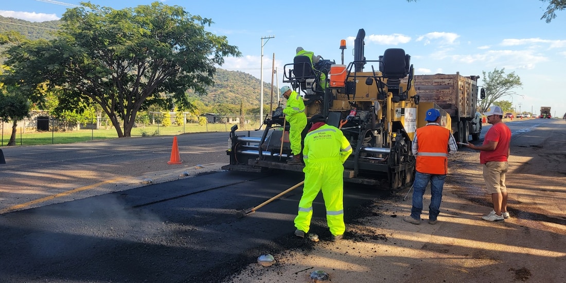 Trabajos de parte de la Secretaría de Infraestructura, Comunicaciones y Transportes.