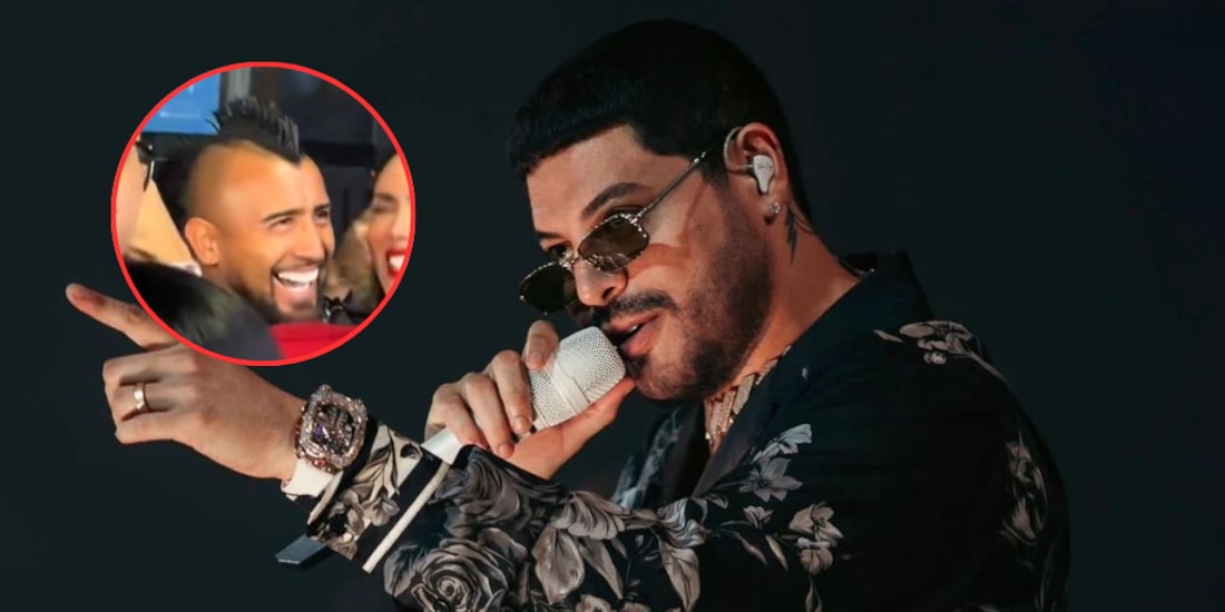 Eduin Caz mandó saludos a Arturo Vidal en su concierto en Chile.