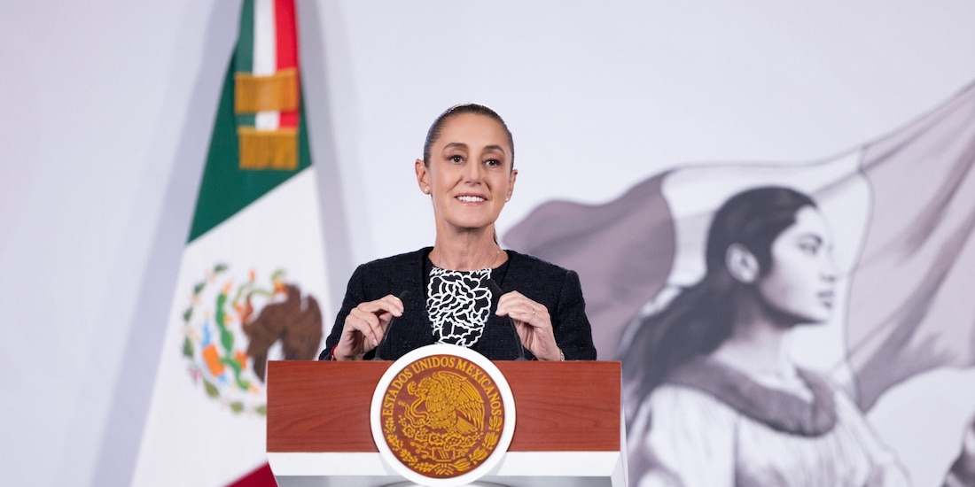 Claudia Sheinbaum en conferencia de prensa.