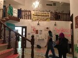 Colectivos feministas toman las instalaciones de la Comisión de Derechos Humanos de Cancún.