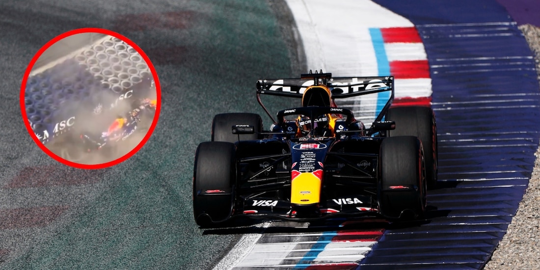 Max Verstappen tuvo un fuerte choque al final de la clasificación del Gran Premio de Austria de F1.