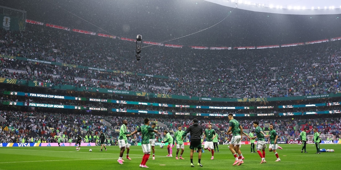 La Selección Mexicana antes de un juego en la Ciudad de México