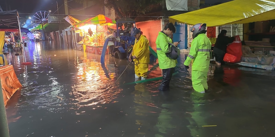 Inundación en Iztapalapa hoy 9 de agosto