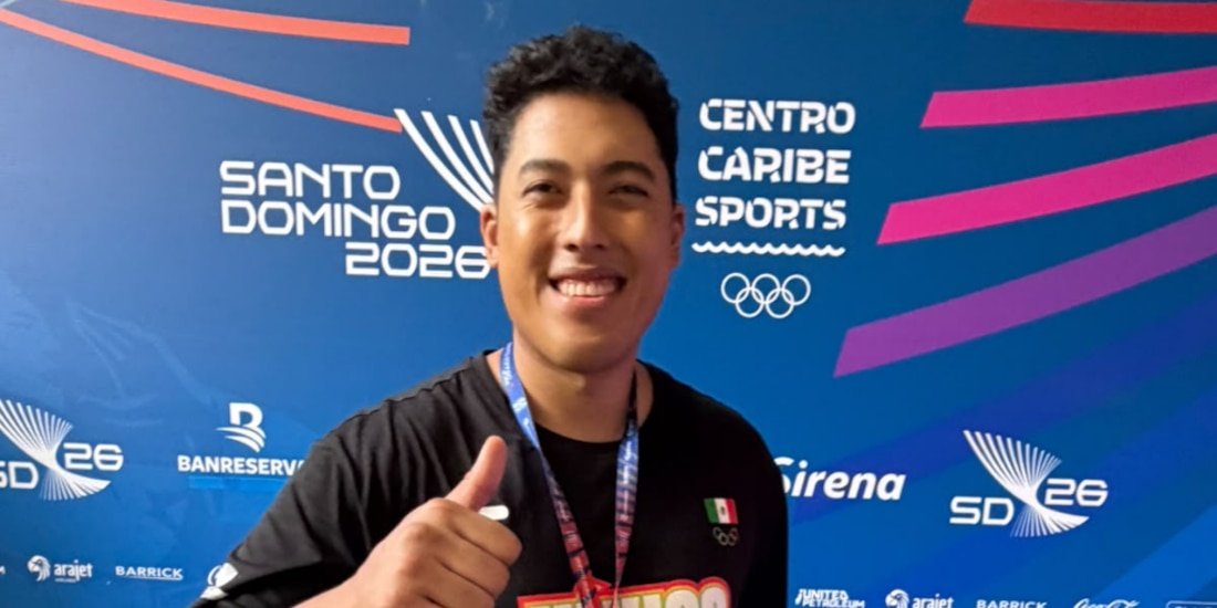 Carlos Sansores en los Juegos Centroamericanos y del Caribe.