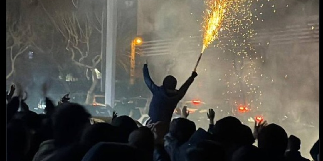 Protestas en la vía pública de Irán.