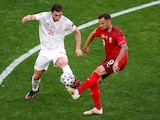 Una acción del duelo entre Suiza y España de la Eurocopa 2021