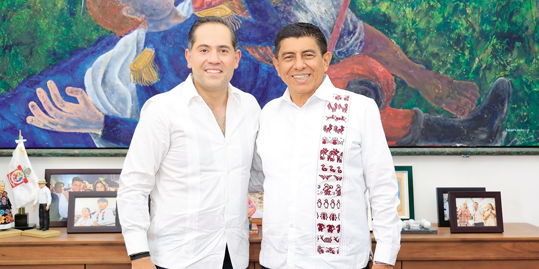 EL DIPUTADO Raúl Bolaños, con el gobernador Salomón Jara, en imagen de archivo.
