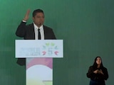 El gobernador de San Luis Potosí, Ricardo Gallardo Cardona, durante la presentación de su Quinto Informe de Gobierno, el 21 de septiembre de 2026.