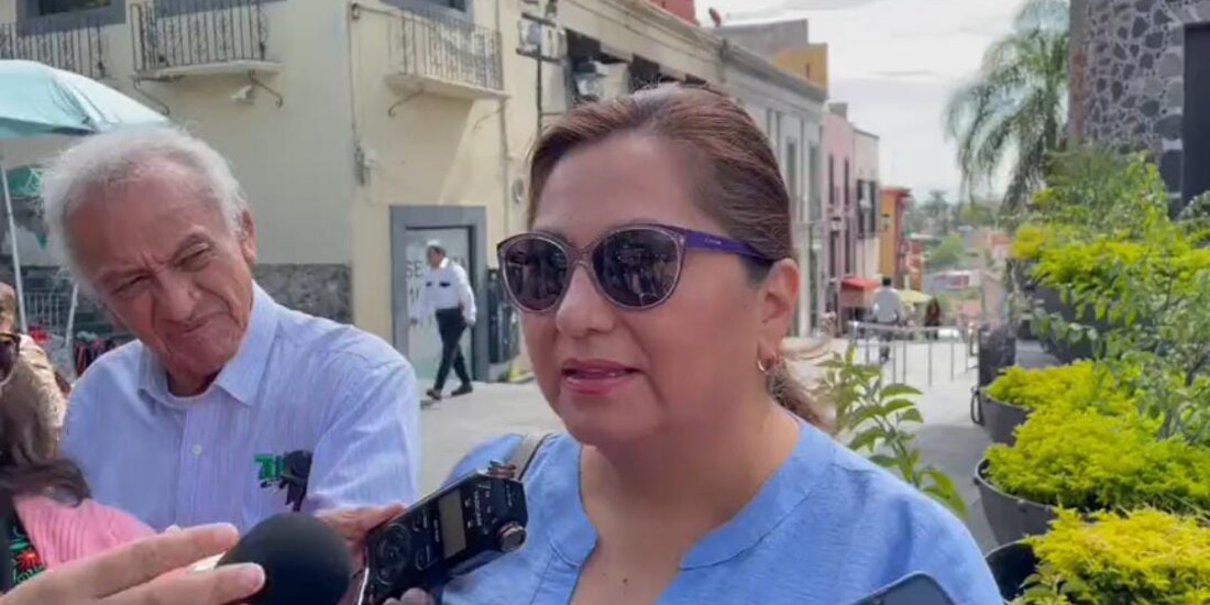 La presidenta del Colegio de Abogados Postulantes de Morelos, Norma Delgado Díaz, durante su encuentro con los medios de comunicación en Cuernavaca, ayer.